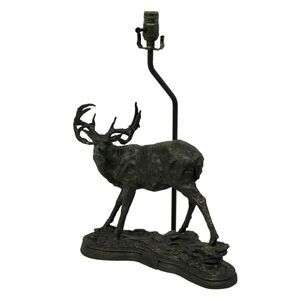 Last Glance Deer Table Lamp Hand Rubbed Bronzed Finish (NO SHADE)
